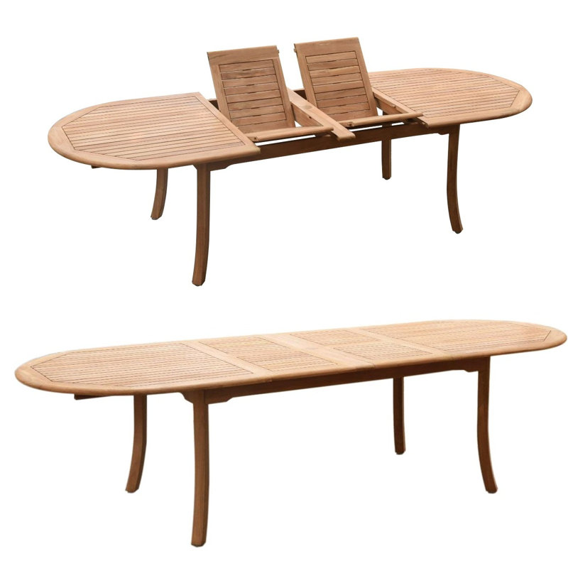 Tre Outdoor 11 - Piece Teak Dining Set, 10, 30.5" H x 117" L x 42.5" W