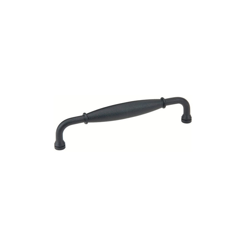 Armoire Emtek, Acier plat noir, 6"