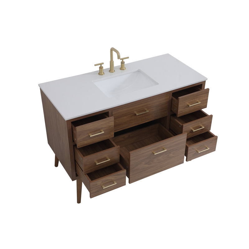 Steinfeldt 48' Single Bathroom Vanity Set, Brun noyer