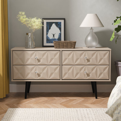 Carnlea 115 cm W Chest of 4 Drawers