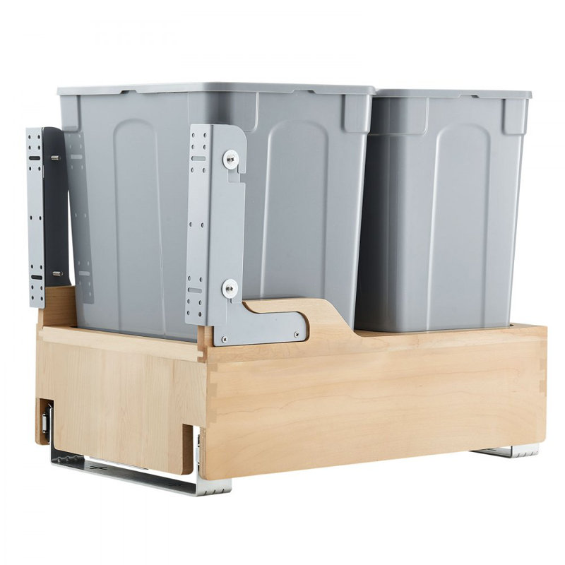 Double poubelle rétractable 35QTx2