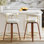 Tabourets de bar pivotants en similicuir (ensemble de 2)