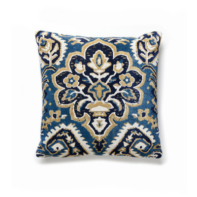 La Boheme Damask Linen Reversible Throw Pillow