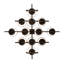 Lustre géométrique unique à 12 lumières Brevan