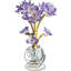 Figurine rose mauve en cristal