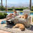 Oversized Wicker Outdoor Reclining Loveseat Sofa Set, 2-seater Recliner Couch With 6" Cushions-642827590-642827609