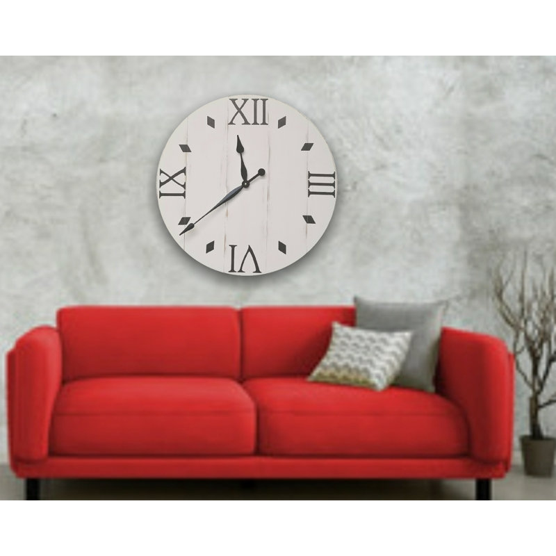 Horloge murale surdimensionnée Vansickle Farmhouse, Petit