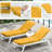 Outdoor Chaise Lounge Chair Cushion,72"X21"X4"-986370841-986370842