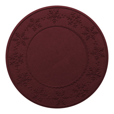 Tapis pour jupe d'arbre d'extérieur rond WaterHog® Snowflake 35 pouces