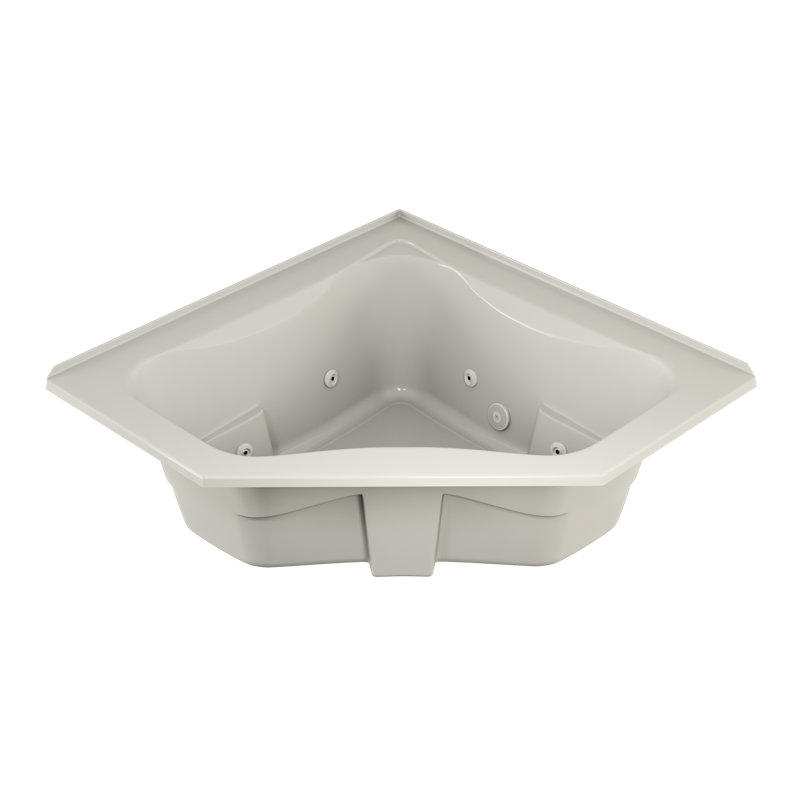 SIGNATURE® Corner 6060 Drop-In Soaking RH 3-Tile Flange Oyster, No, Oyster