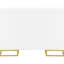 Armoire 2 portes Art White et Gold avec tablettes réglables audacieuses pour les espaces de vie