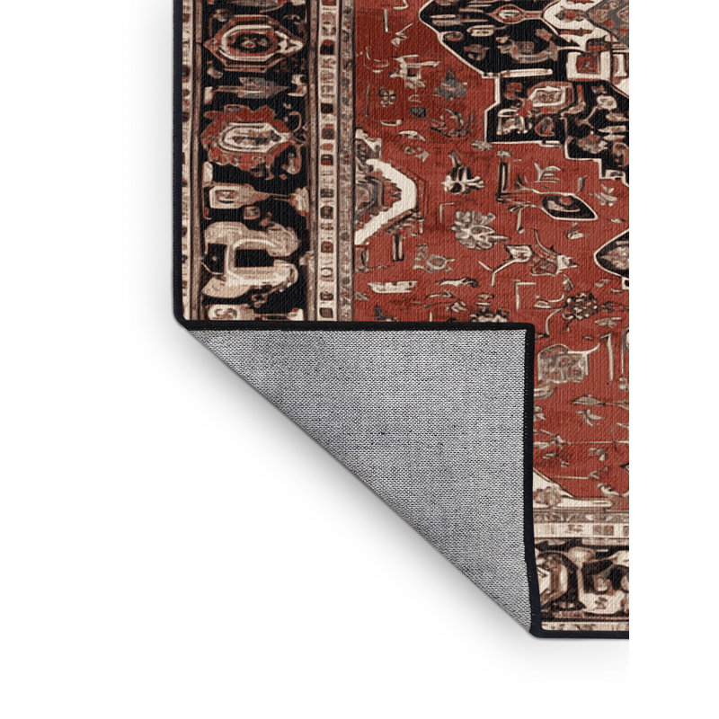 Tapis brun lavable à la machine, Carré 4 pi