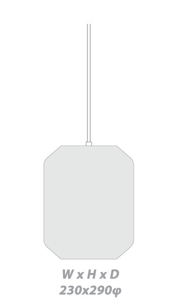 Joseph 1 - Light Pendant, Pale Gold, 6.3" H x 4.4" W x 4.4" D