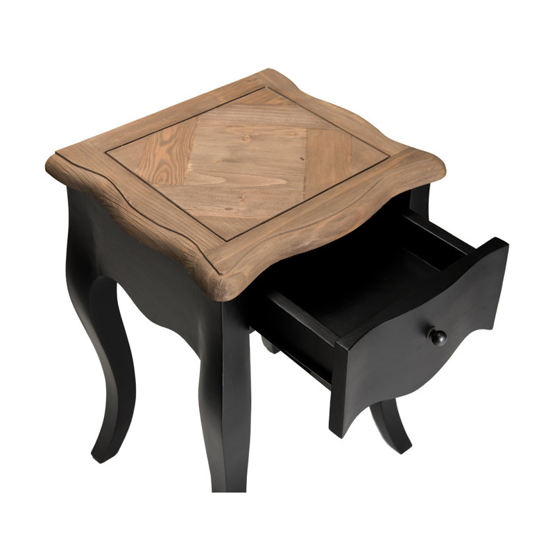 Acres 40cm W Solid Wood Bedside Table