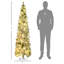 Arbre de Noël artificiel de 6 pi avec 6 40 pi de branches floquées par la neige, 250 lumières DEL chaudes ou colorées, forme Downswept-536568004