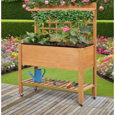 Jardinière surélevée en bois massif