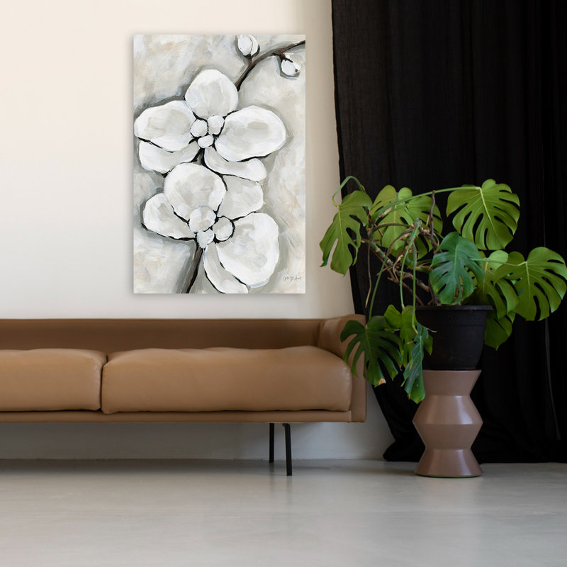 Orchidée contemporaine contemporaine et moderne, H 48 po x l 32 po