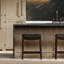 26 po Tabouret de bar H à hauteur de comptoir en bois avec siège en similicuir noir, 1 pièce-987821420