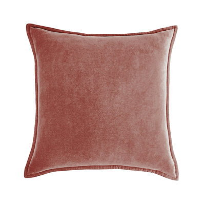 (Couvertures avec insertions) Ensemble de 2 coussins décoratifs en velours de polyester de couleur unie