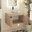 Ensemble de meuble-lavabo simple 29,53 po avec plateau en céramique Adish