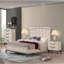 Lit de grand lit contemporain 1pc Beige
