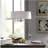 5-light drum-shaped ceiling light with white lampshade