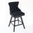 Swivel Velvet Barstools Set Of 2 With Button Tufted Decoration And Wooden Legs-2070239192