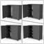 Armoire de rangement d'extérieur en forme de diamant 75 gallons avec 1 tablette PawsomePad-130604064