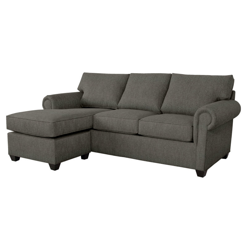 Charlotte 86" Wide Reversible Sofa & Chaise with Ottoman, Fluff Rain
