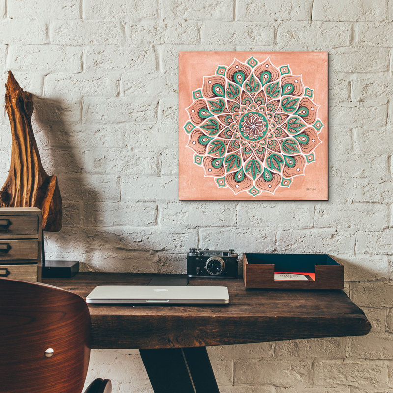 Bungalow Rose «Spiral Mandala» par Yvette St. Amant, art mural en verre acrylique, H 12 po x l 12 po x P 0,13 po