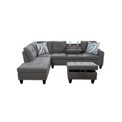 Sabiyah Upholstered L-Shaped Sectional Left Hand Facing