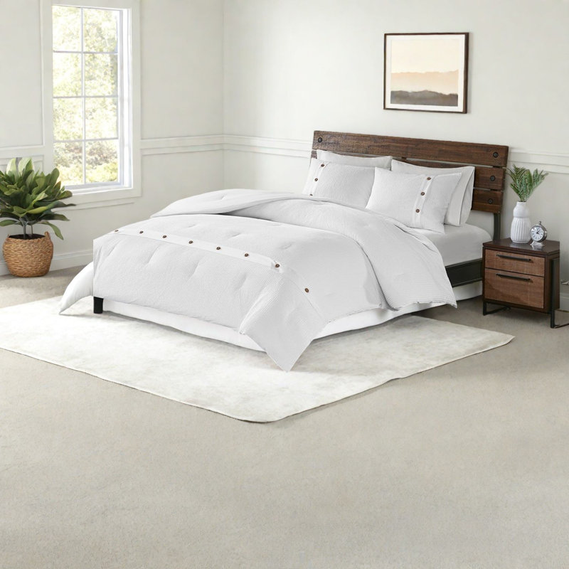 Ensembles de literie en coton gaufré de qualité supérieure, édredon blanc moderne pour la maison