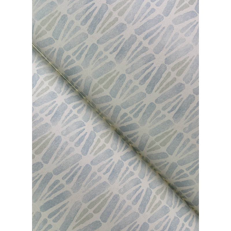 Papier peint géométrique Nabi, Bleu clair