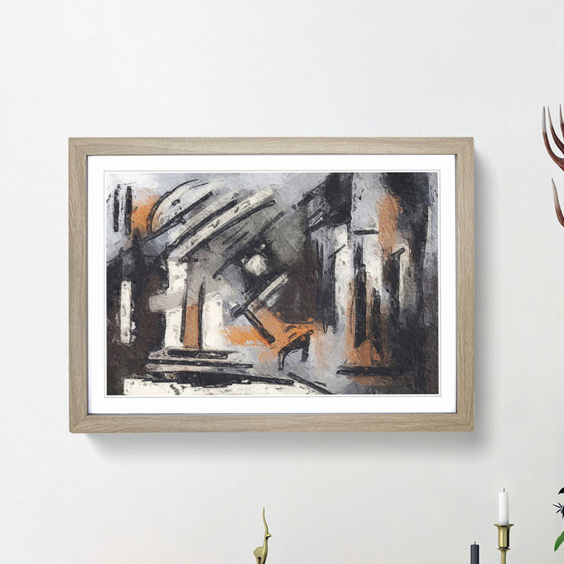 Abstract Vol.73 by S.Johnson - Single Picture Frame Print, Oak Framed, 33cm H x 45cm W x 2cm D