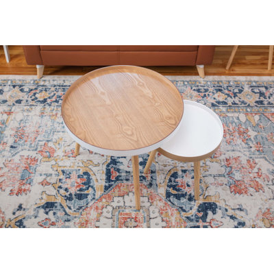 Tucked Round Coffee Table & End Table Set
