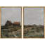 «Deserte Homestead Vintage Landscape», 2 pièces sur toile-98374191-98374189