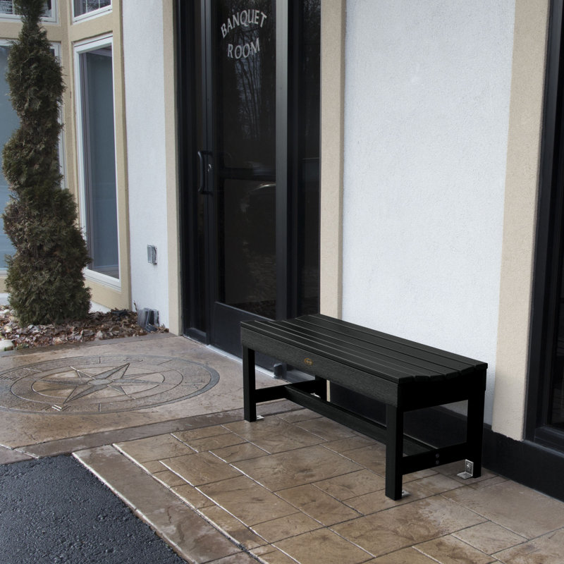 Antonia Outdoor Dining Bench, Black