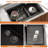 33" L x 22" W Double Bowl Rectangular Drop-In Workstation Quartz Kitchen Sink 60/40 Low-divider Granite Composite Sink-116380294