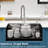 Modern Stainless Steel Kitchen Sink 33X19 - Black With Soundproof Padding Basin Handmade Precision And Cutting Board-124993356-124993357