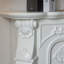 White Solid Wood Freestanding Fireplace