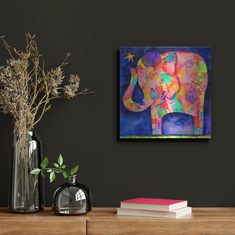 «All Under Reach Elephant» par Wyanne, H 12 po x l 12 po