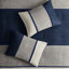 Faux suède 7 pièces - édredon bleu très grand-124523474