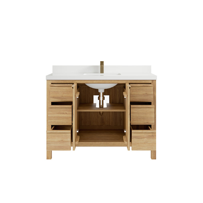 Ensemble de meuble-lavabo simple 48 po Elizabeth, Blanc