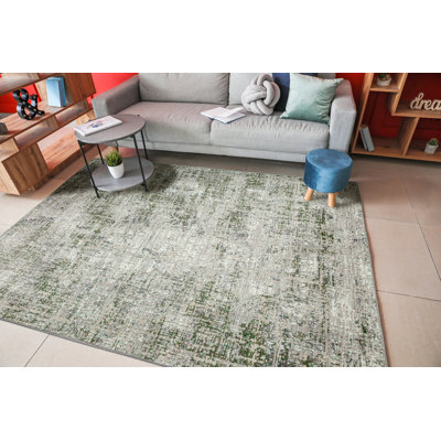 Livigno 1241 Transitional Striated Green Area Rug