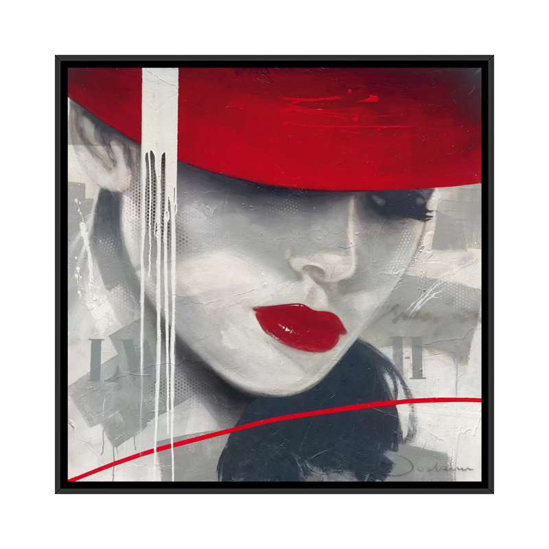 Glamour I par Hans Jochem Bakker - impression sur toile, H 37 po x l 37 po x p 1,5 po, Toile avec cadre noir