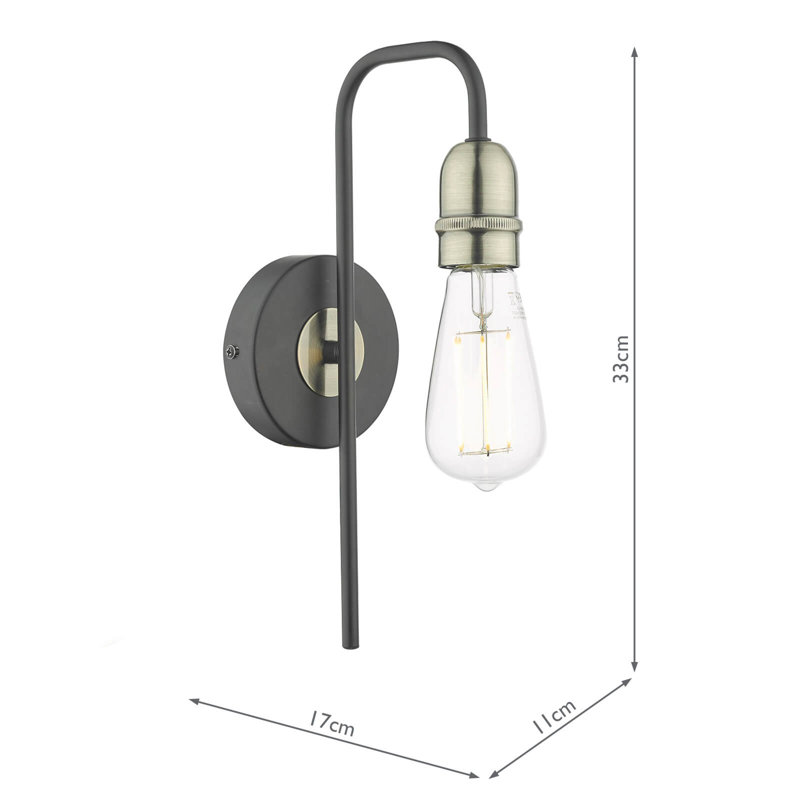 Luro Wall Sconce, Antique Brass