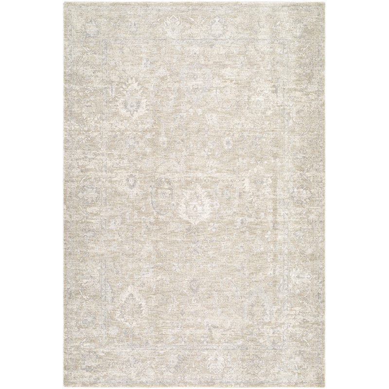 Lando Machine Woven Area Rug, Rectangle 6'7" x 9'6", Gray