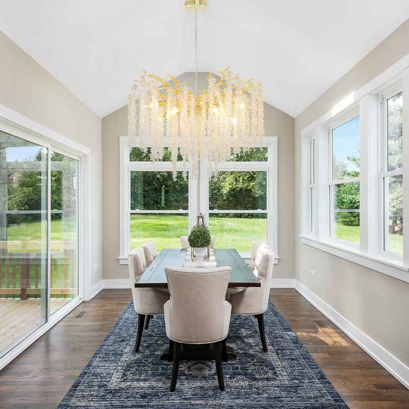 Luxury Crystal Chandelier, Unique Tree Branch Chandeliers Dimmable For Dining Room Kitchen Island Living Room Foyer, Gold
