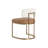 LARISSA DINING CHAIR - NAPA COGNAC / RHEA LIGHT BARLEY - Brown