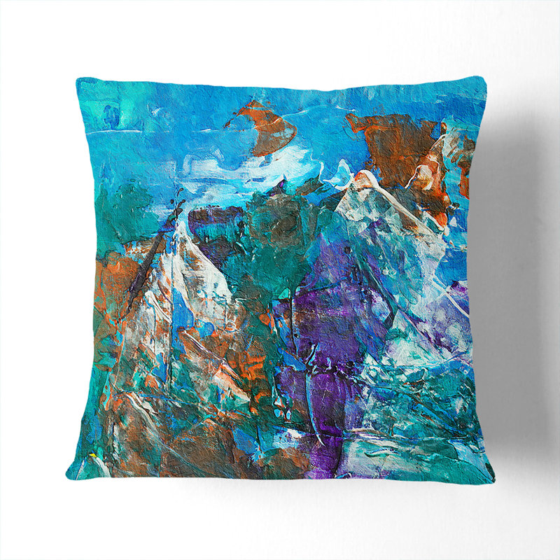 Abstract Square Throw Cushion, 55 x 55 cm